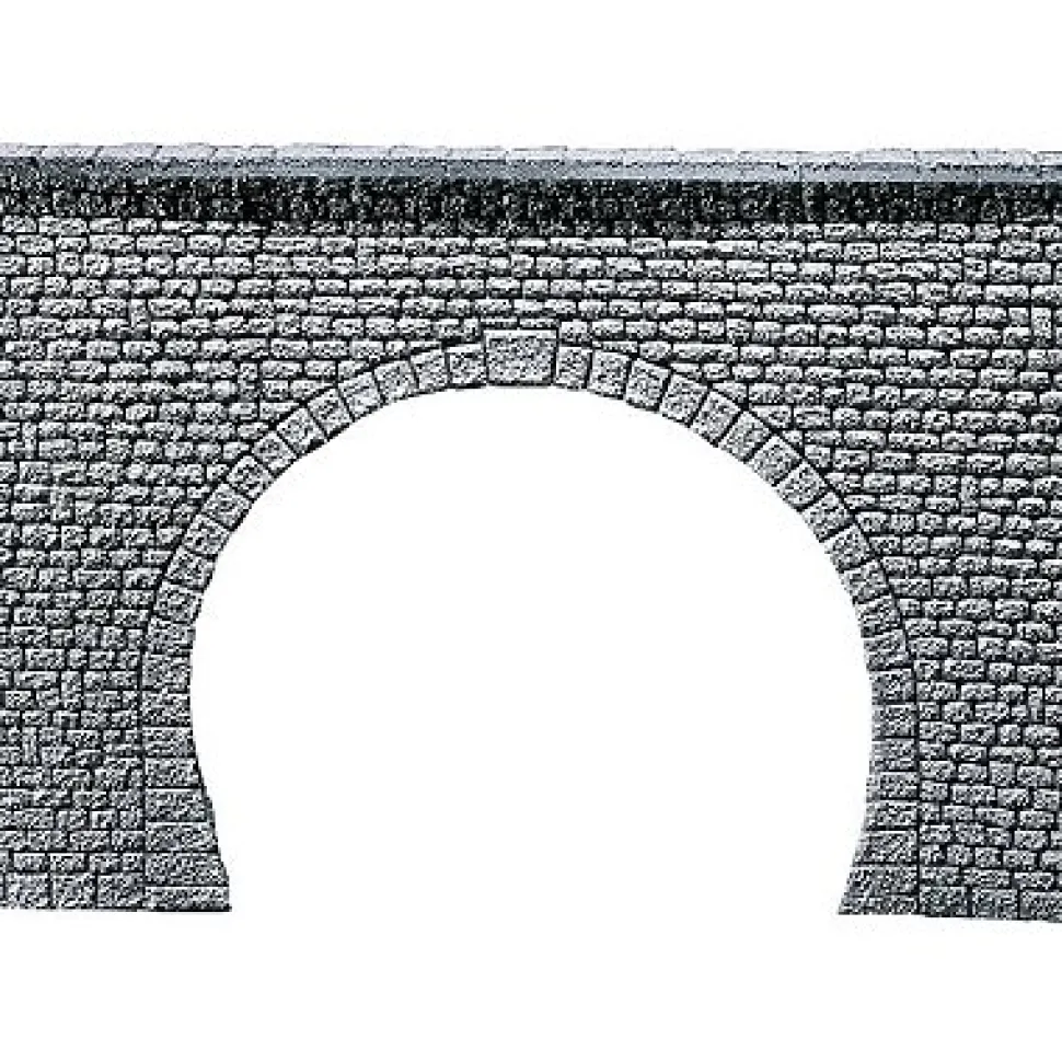 Modélisme HO : Dalle décorative pros : Entrée de tunnel 2 voies - Faller