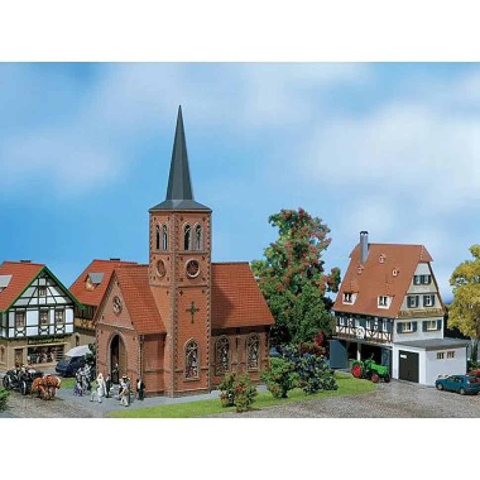 Modélisme HO : Eglise de petite ville - Faller
