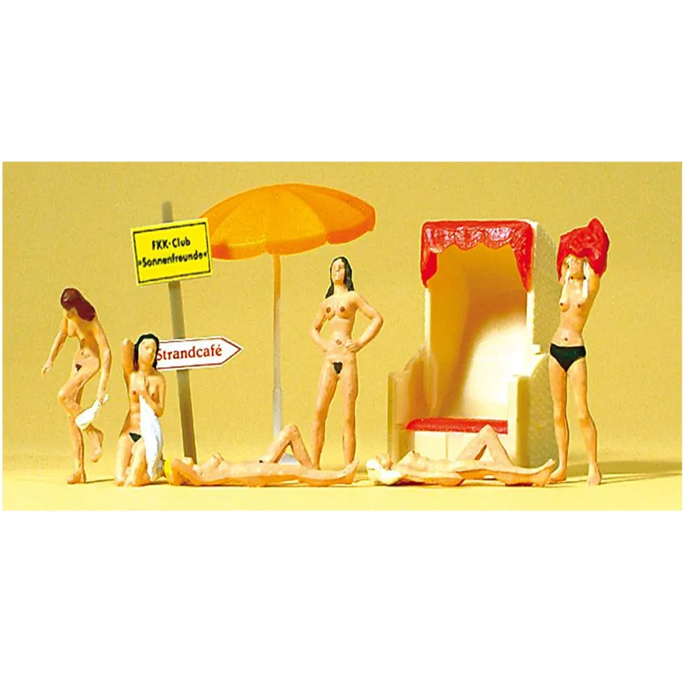 Modélisme HO : Figurines : A la plage des nudistes ! - Preiser