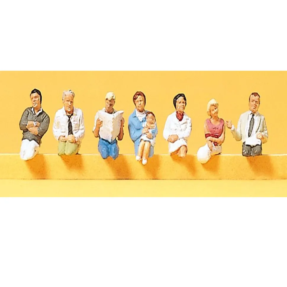 Modélisme HO : Figurines - Passagers assis - Preiser