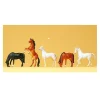 Modélisme HO : Figurines : Set de 6 chevaux - Preiser