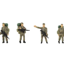 Modélisme HO : Figurines : Soldats avec bagages - Faller