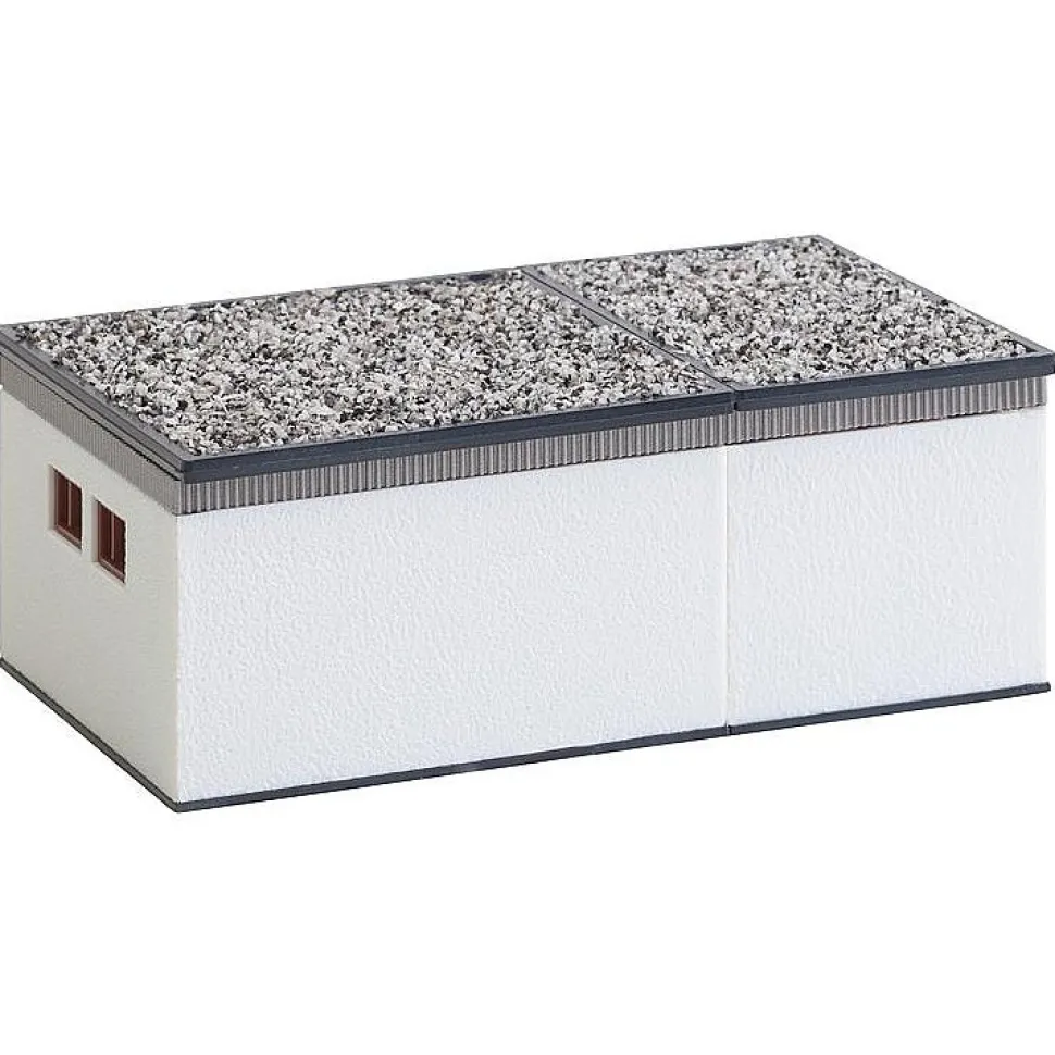 Modélisme HO : Garage double avec pièces de commande - Faller