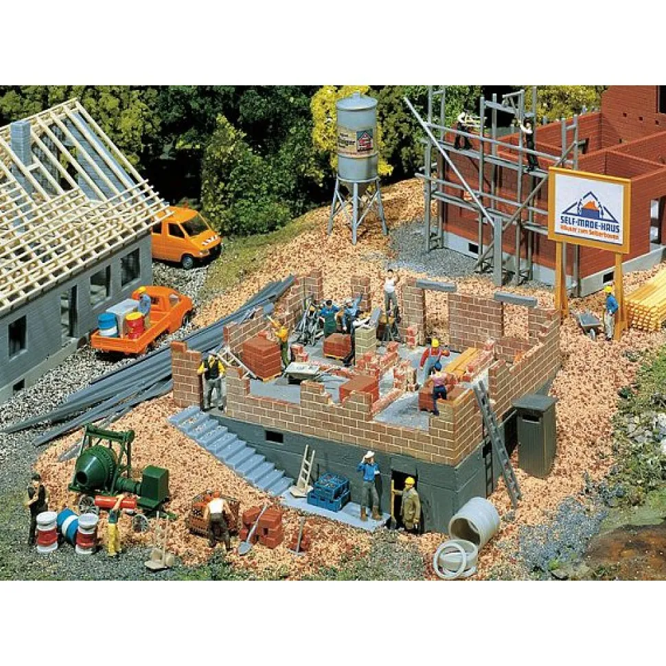 Modélisme HO : Maison en début de construction - Faller