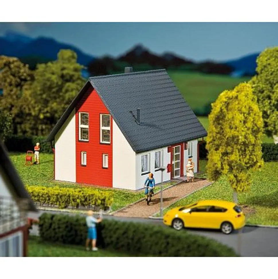 Modélisme HO : Maison individuelle rouge - Faller