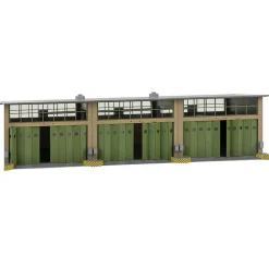 Modélisme HO : Petit hall de réparation de véhicules militaires - Faller