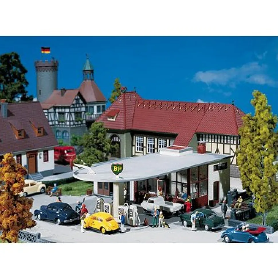 Modélisme HO : Station-service BP - Faller