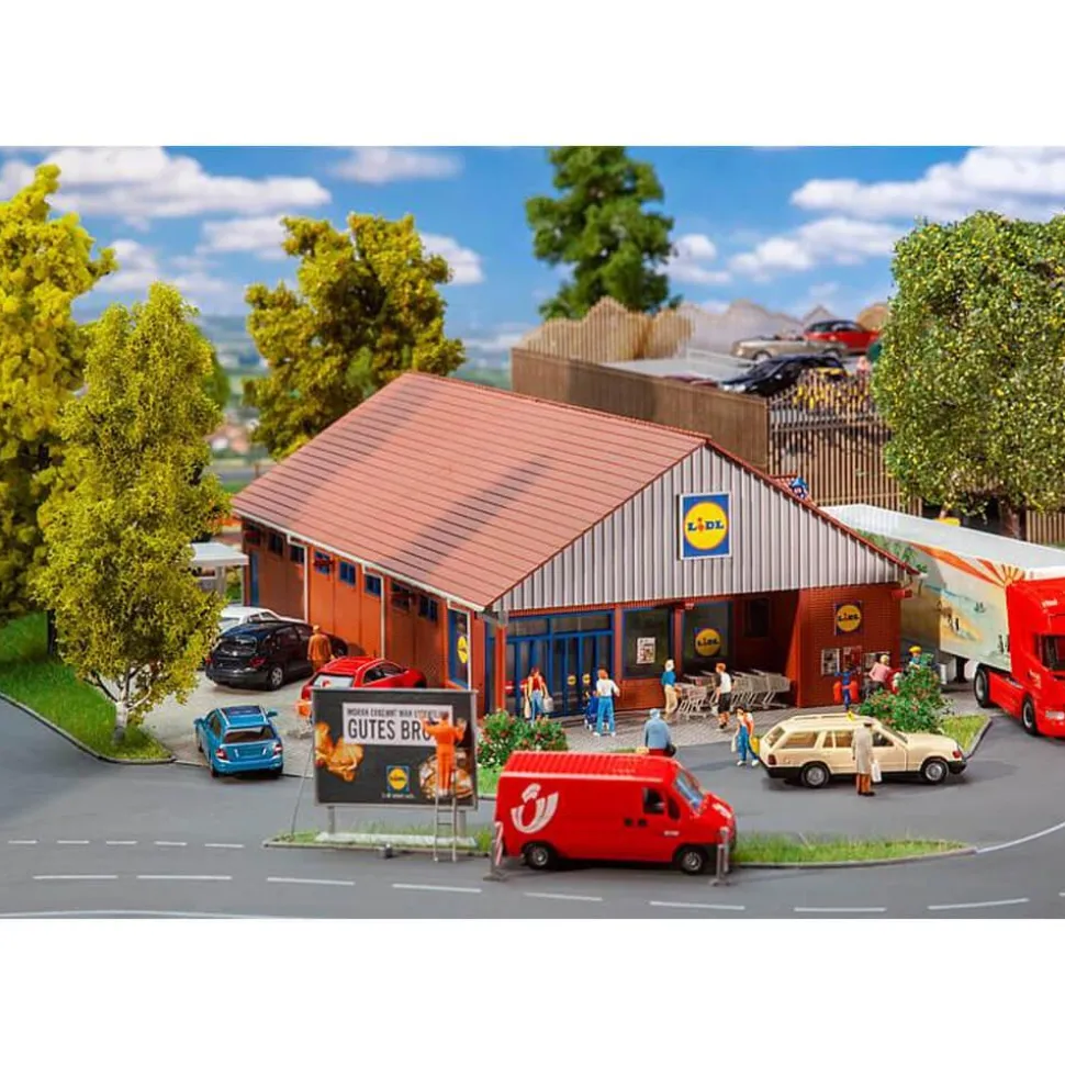 Modélisme HO : Supermarché Lidl - Faller