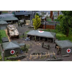 Modélisme HO : Tentes médicales - infirmerie militaire - Faller