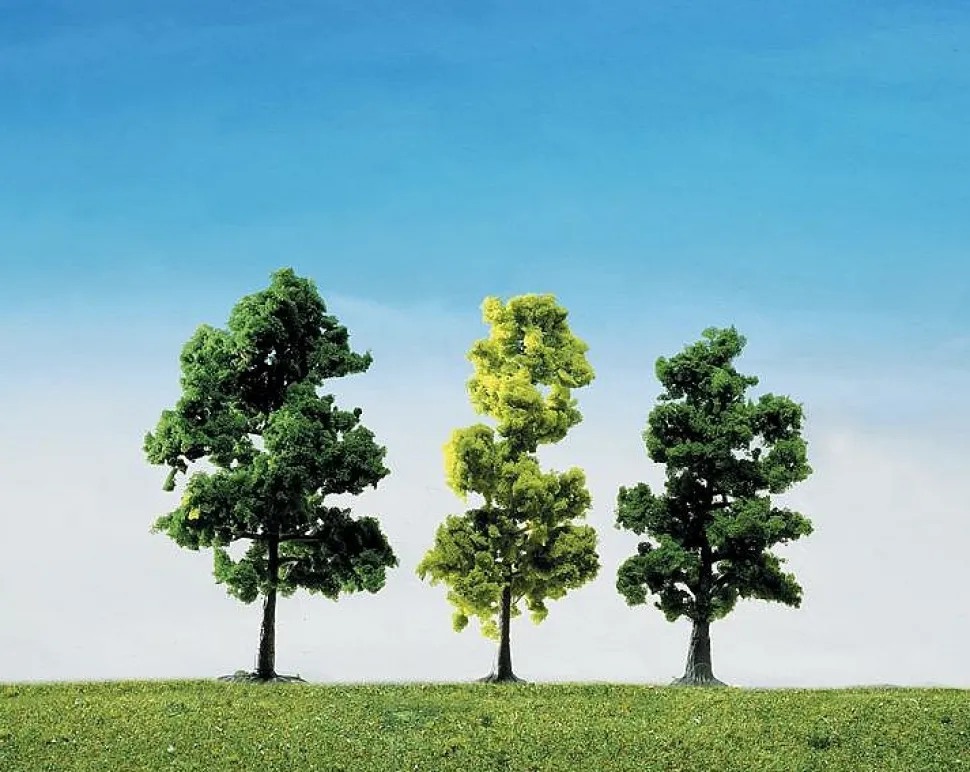 Modélisme HO : Végétation : Assortiment de 5 arbres de forêt - Faller