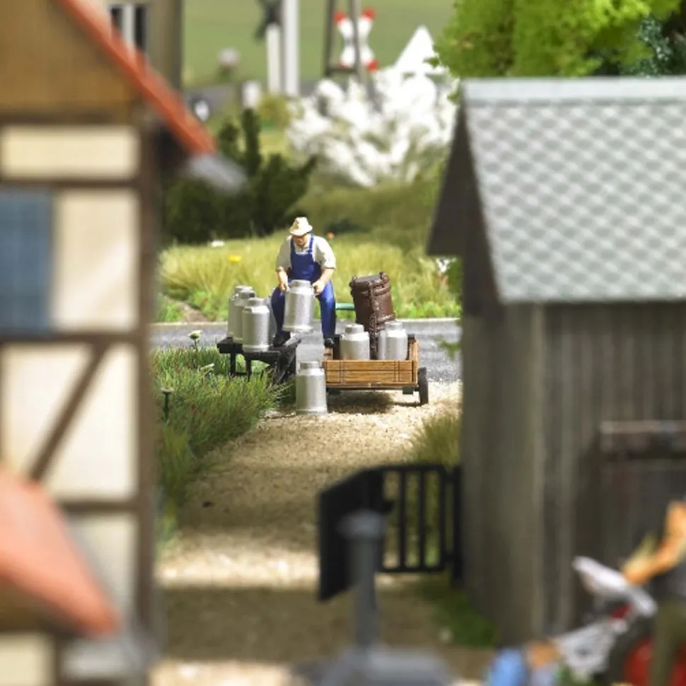 Modélisme HO accessoires : Collecte de lait - Busch