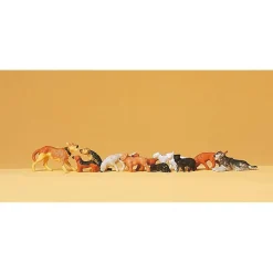 Modélisme HO Figurines : Chiens et chats - Preiser