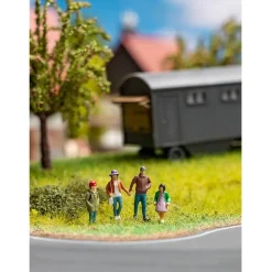 Modélisme HO figurines : Parents avec enfants - Faller