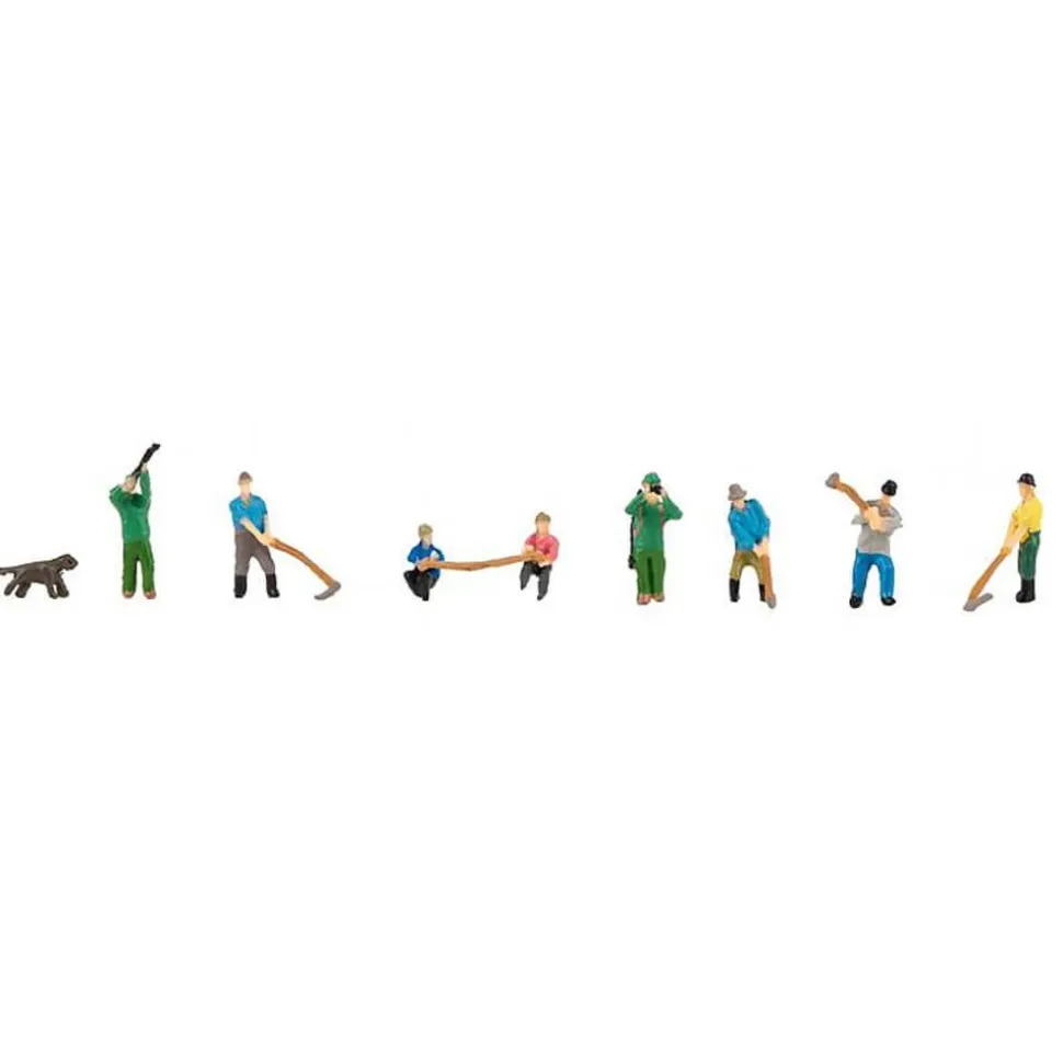 Modélisme N : figurines : Forestiers et chasseurs - Faller