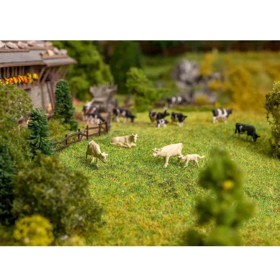 Modélisme N : Lot de figurines avec minibruitage : vaches - Faller