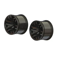 MT 2.8" Wheel 14mm Hex Black Chrome (2) - ARRma