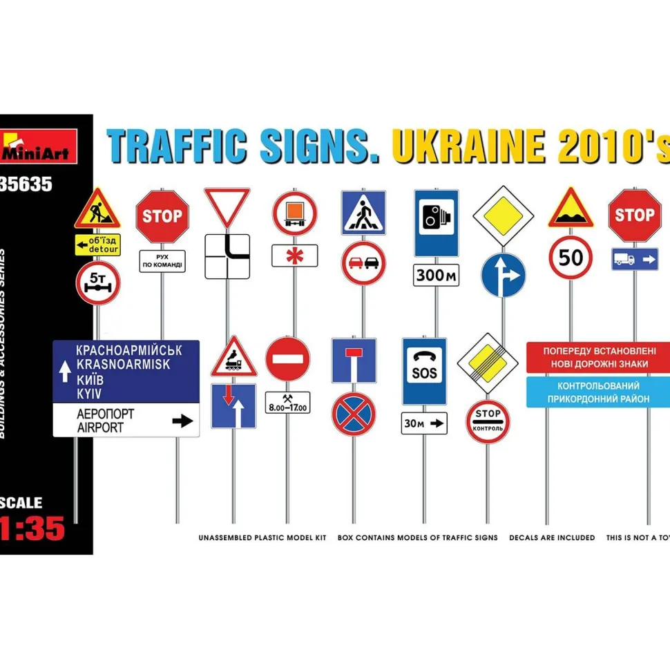 Panneaux de signalisation Ukraine 2010 – 1:35 - Mini Art