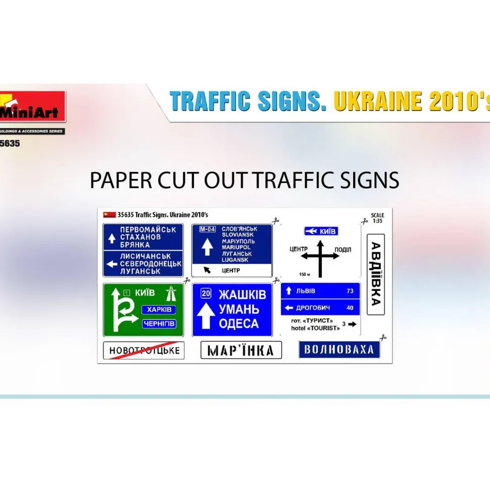 Panneaux de signalisation Ukraine 2010 – 1:35 - Mini Art
