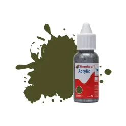 Peinture N°155 Olive Brun - Mat : Acrylique : 14 ml - Humbrol
