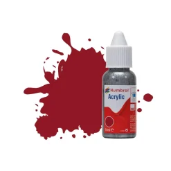 Peinture N°20 Rouge Cramoisi - Brillant : Acrylique : 14 ml - Humbrol
