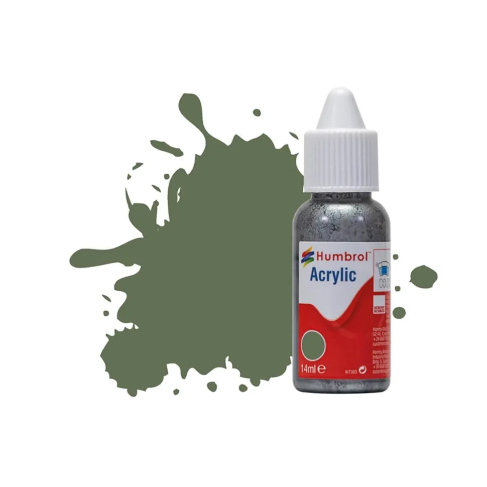 Peinture N°102 Vert Armée - Mat : Acrylique : 14 ml - Humbrol
