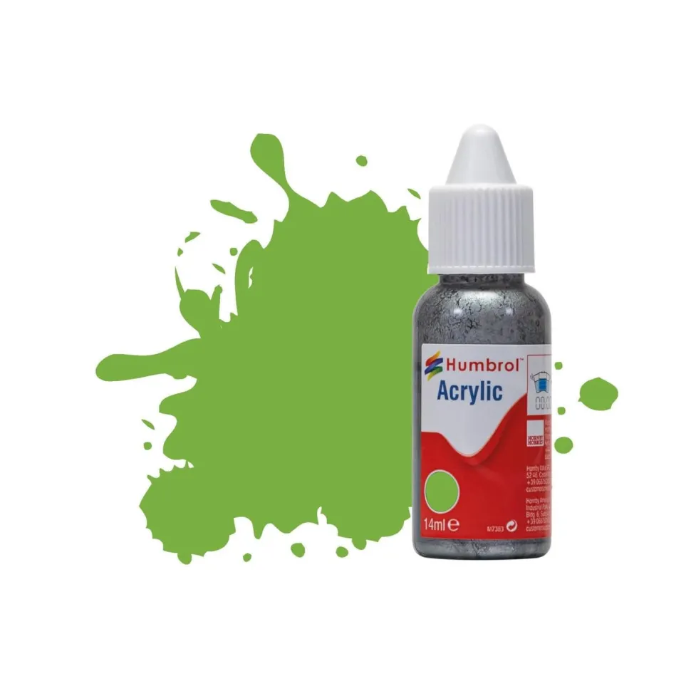 Peinture N°38 Vert citron vert - Brillant : Acrylique : 14 ml - Humbrol