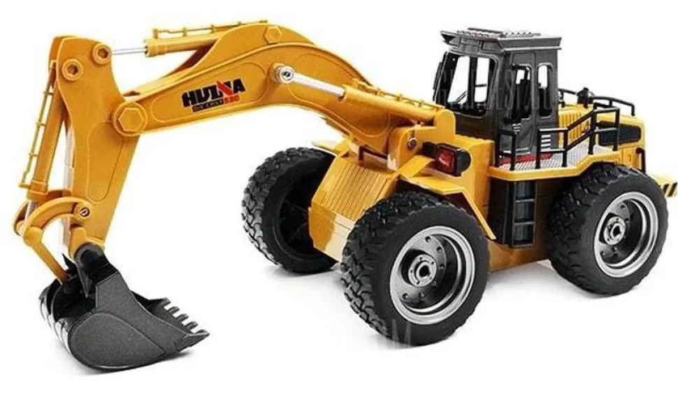 Pelleteuse sur roues 1/18 RTR 2.4Ghz avec godet métal - Hui Na Toys