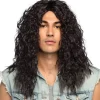 Perruque Rock long Homme NOIRE - RueDeLaFete