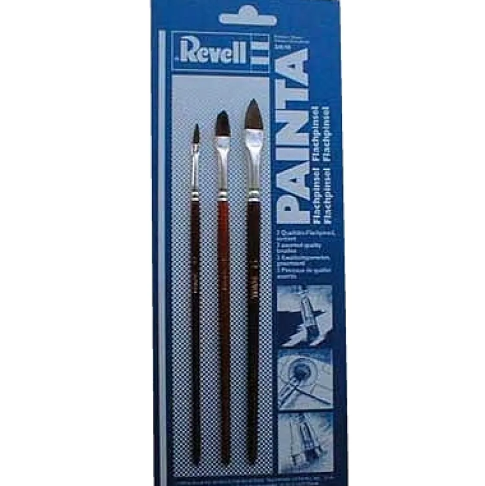 Pinceaux plats : Set de 3 - Revell