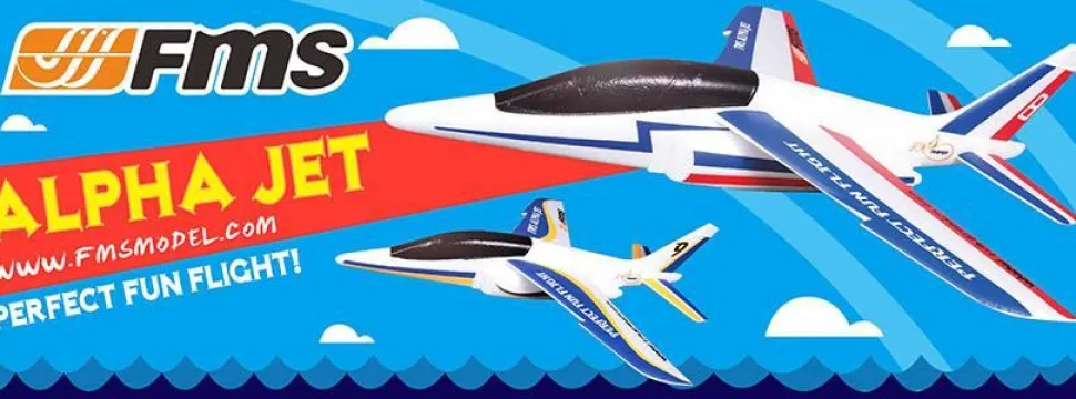 Planeur 470mm Alpha Red lancé main FMS - FMS