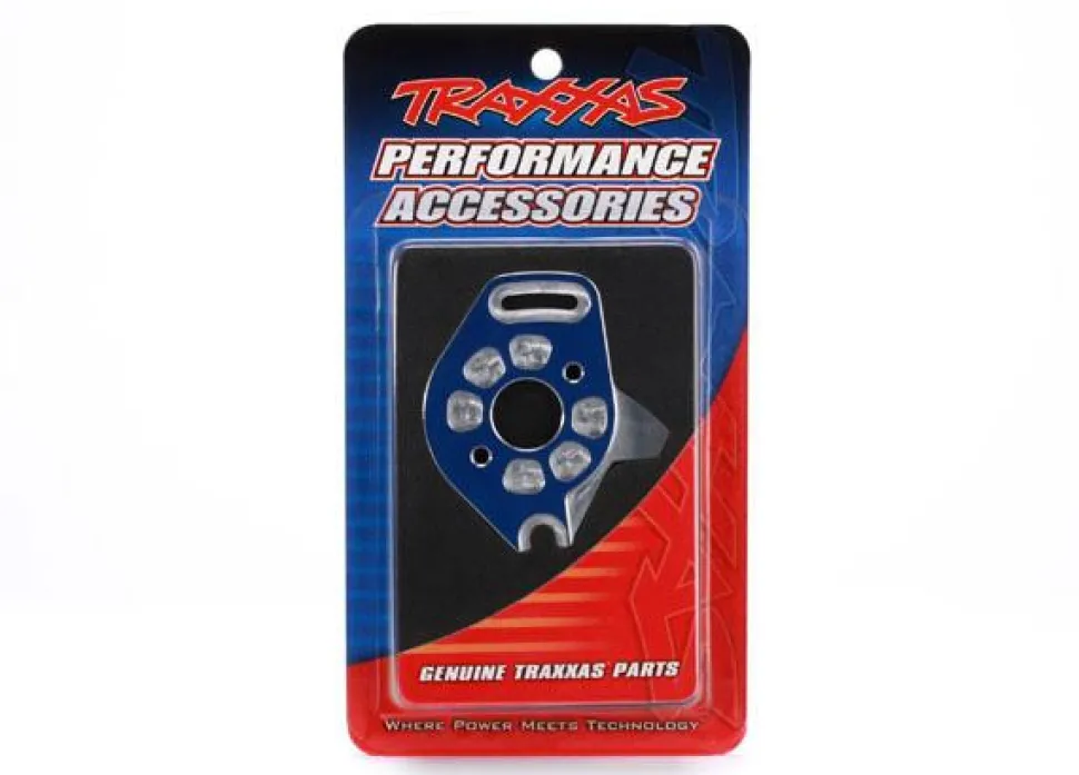 Plaque Moteur 6061-T6 Alu Anodisee Bleu - Traxxas