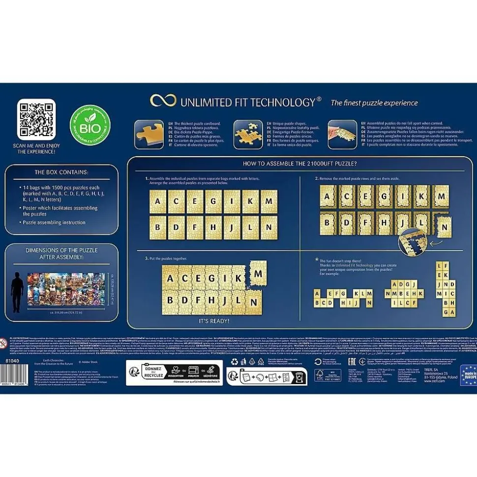 Puzzle 21 000 pièces : Chroniques de la Terre - De la Création au Futur - Trefl