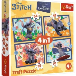 Puzzle 4 en 1 : Stitch, Le Film - Trefl