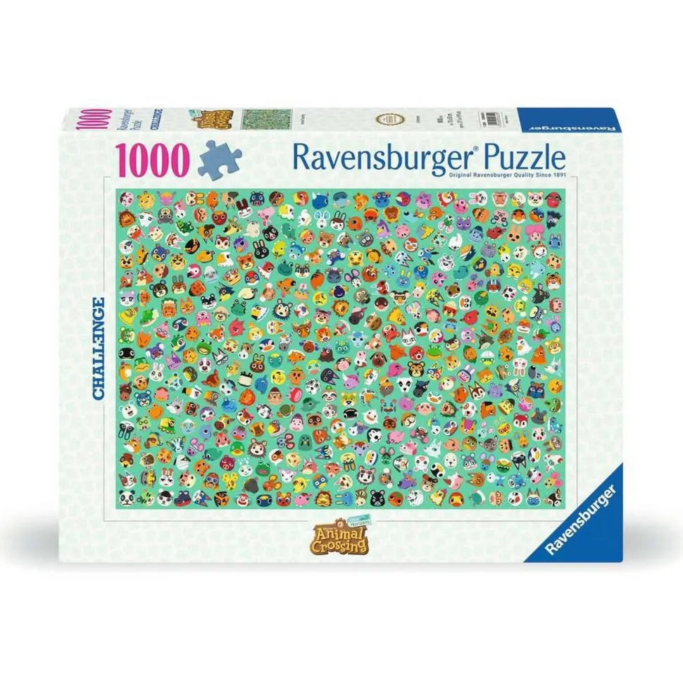 Puzzle 1000 pièces : Animal Crossing (Challenge Puzzle) - Ravensburger