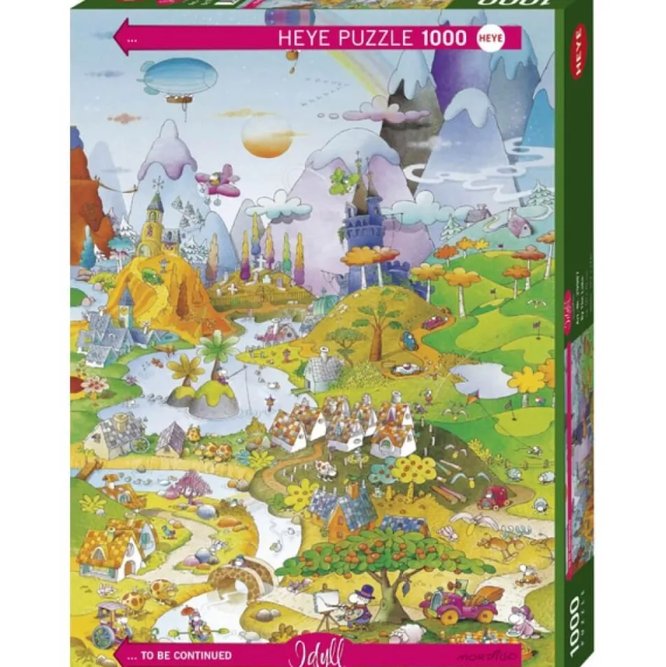 Puzzle 1000 pièces : Cartoon Classics : Idyll By The Lake - Heye
