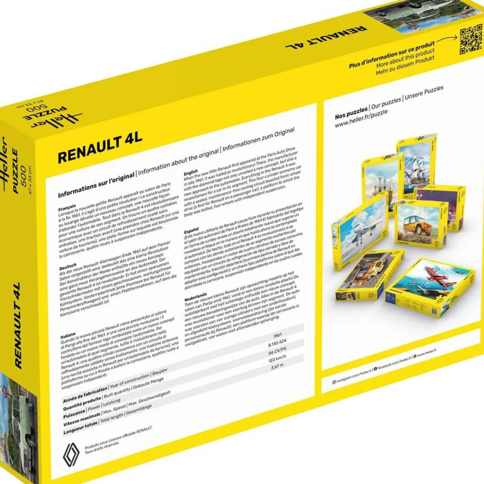Puzzle 500 pièces : Renault 4L - Heller