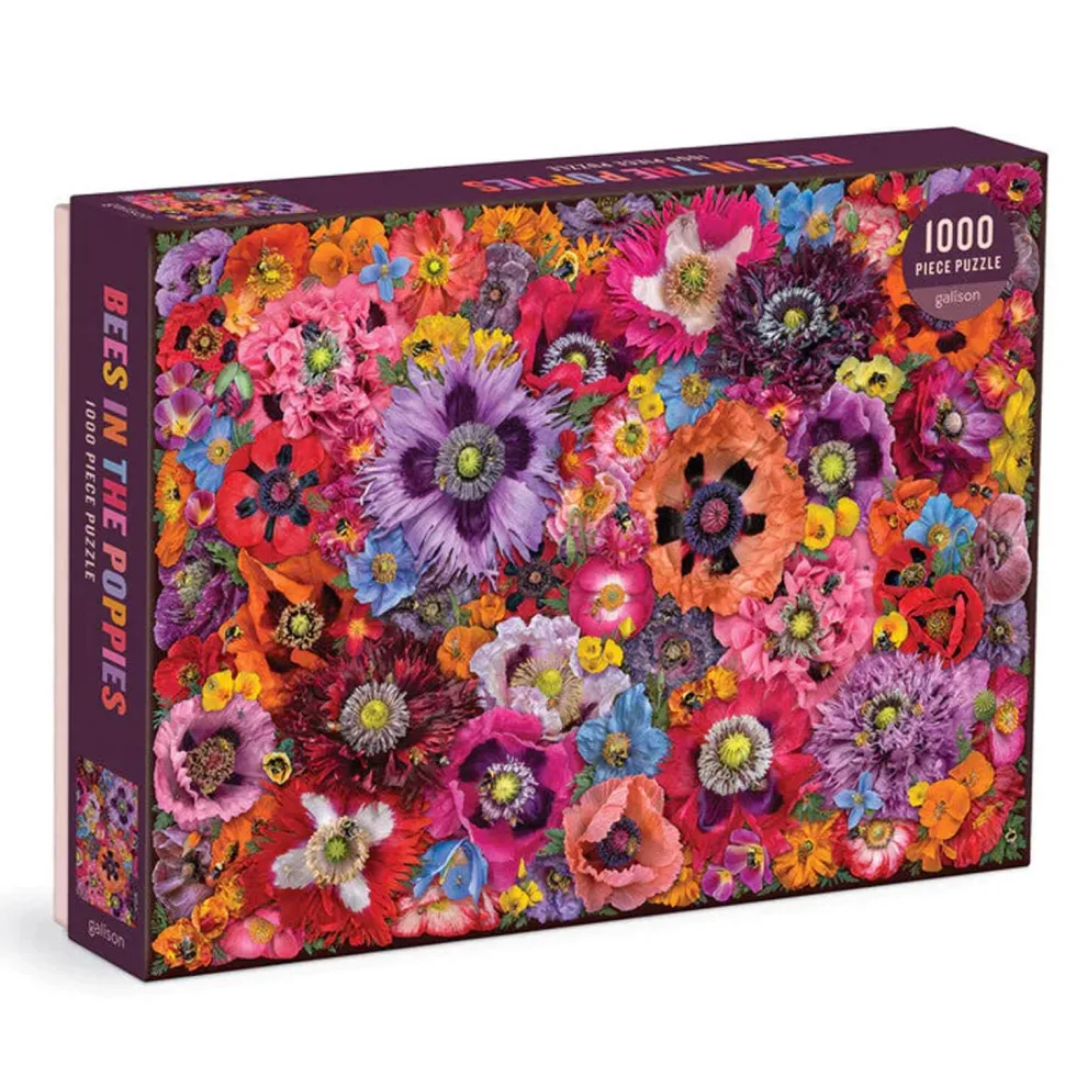 Puzzle 1000 pièces : Abeilles dans les Coquelicots - Galison