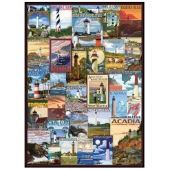 Puzzle 1000 pièces : Affiches anciennes de phares - Eurographics