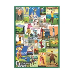 Puzzle 1000 pièces : Affiches de golf vintage - Eurographics