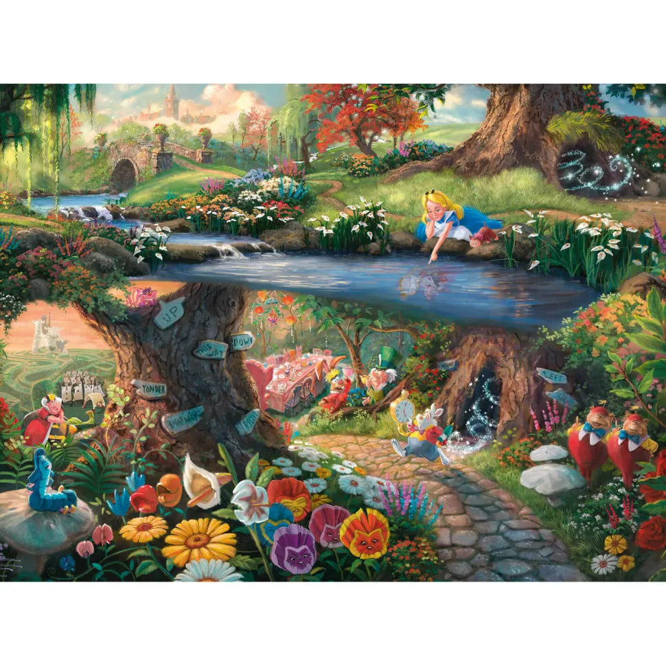 Puzzle 1000 pièces : Alice au pays des merveilles, Disney, Thomas Kinkade - Schmidt