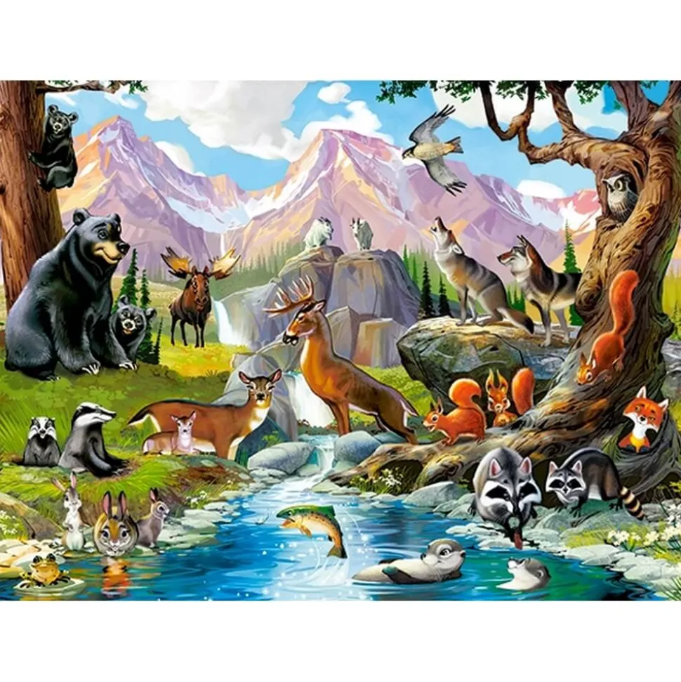Puzzle 70 pièces : Animaux de la forêt - Castorland