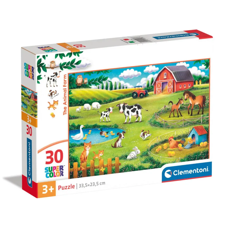 Puzzle 30 pièces : Animaux de la ferme - Clementoni