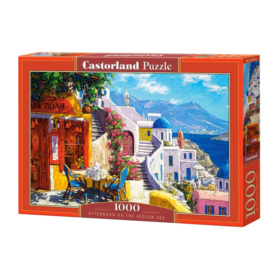 Puzzle 1000 pièces : Après-midi au bord de la Mer Egée - Castorland
