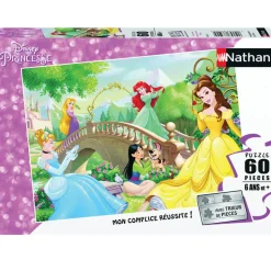 Puzzle 60 pièces : Après-midi entre Princesses Disney - Nathan