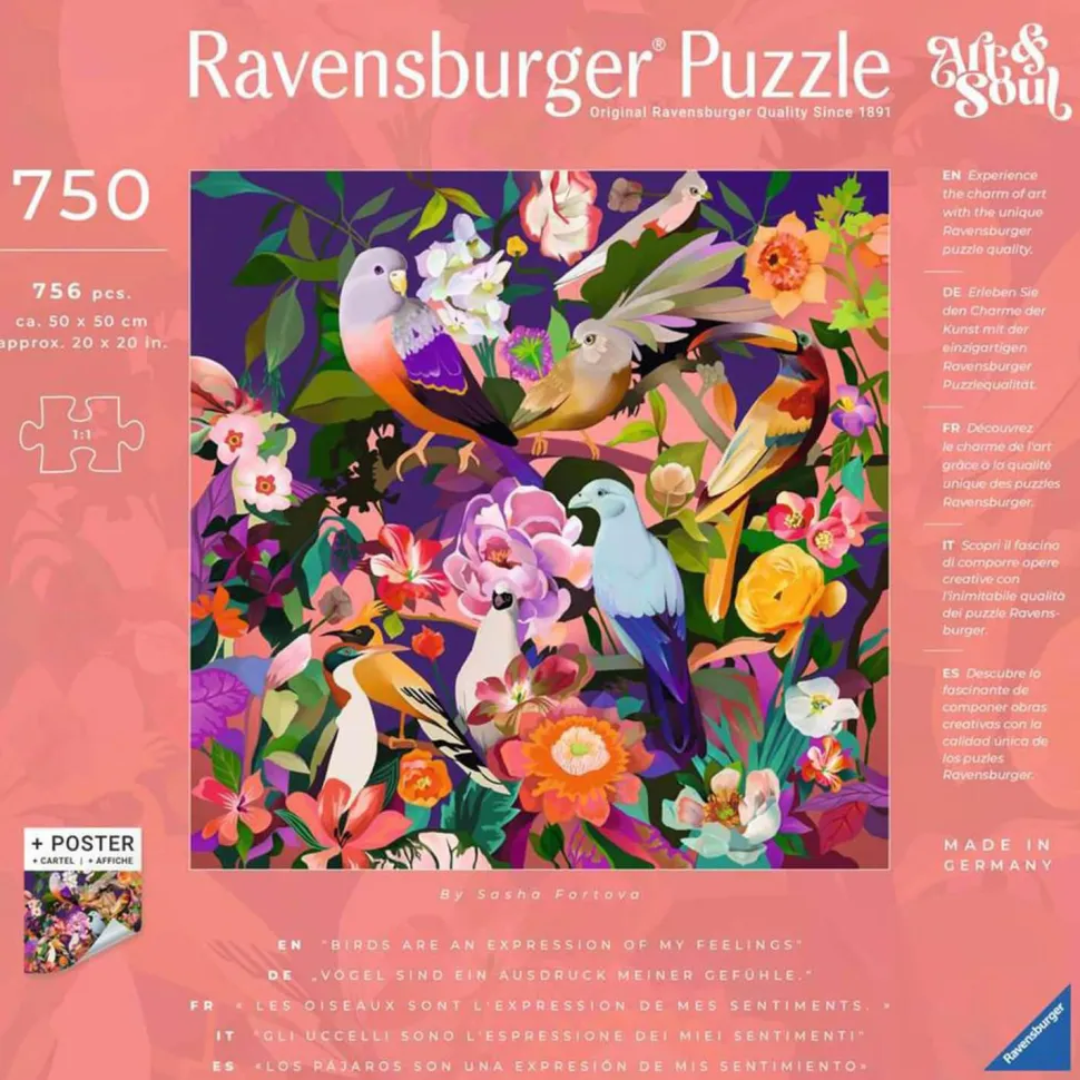 Puzzle 750 pièces : Art & Soul : Observation des oiseaux - Ravensburger