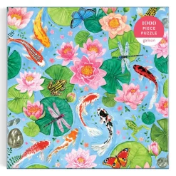 Puzzle 1000 pièces : Au bord de l'étang de Koi - Galison