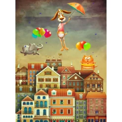 Puzzle 1000 Pièces : Au dessus de la ville - EnjoyPuzzle