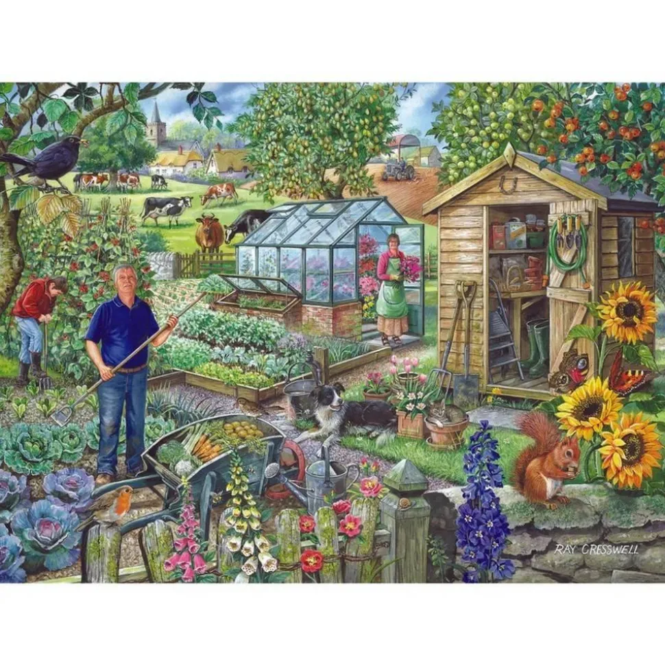 Puzzle 1000 pièces : Au jardin potager - The House Of Puzzle
