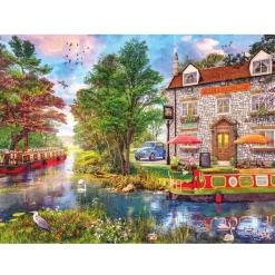 Puzzle 1000 pièces : Auberge au bord de la rivière - Gibsons