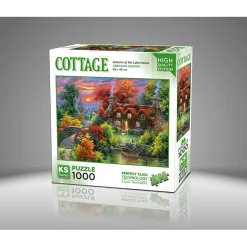 Puzzle 1000 pièces : Automne à la Maison du Lac - Ks Games
